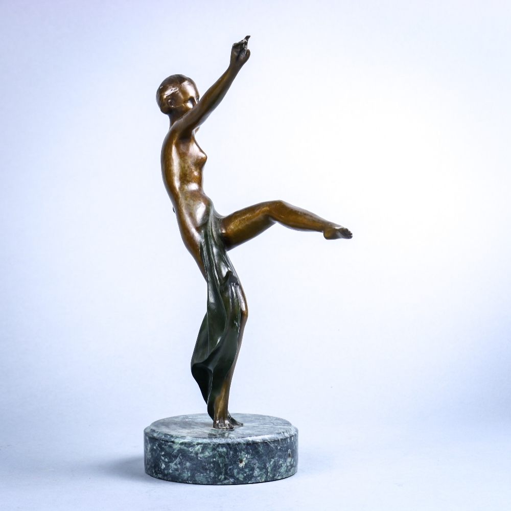 After Dimitri Haralamb Chiparus (Romanian, 1886-1947), The Dancer, bronze sculpture, bears signature - Image 4 of 6