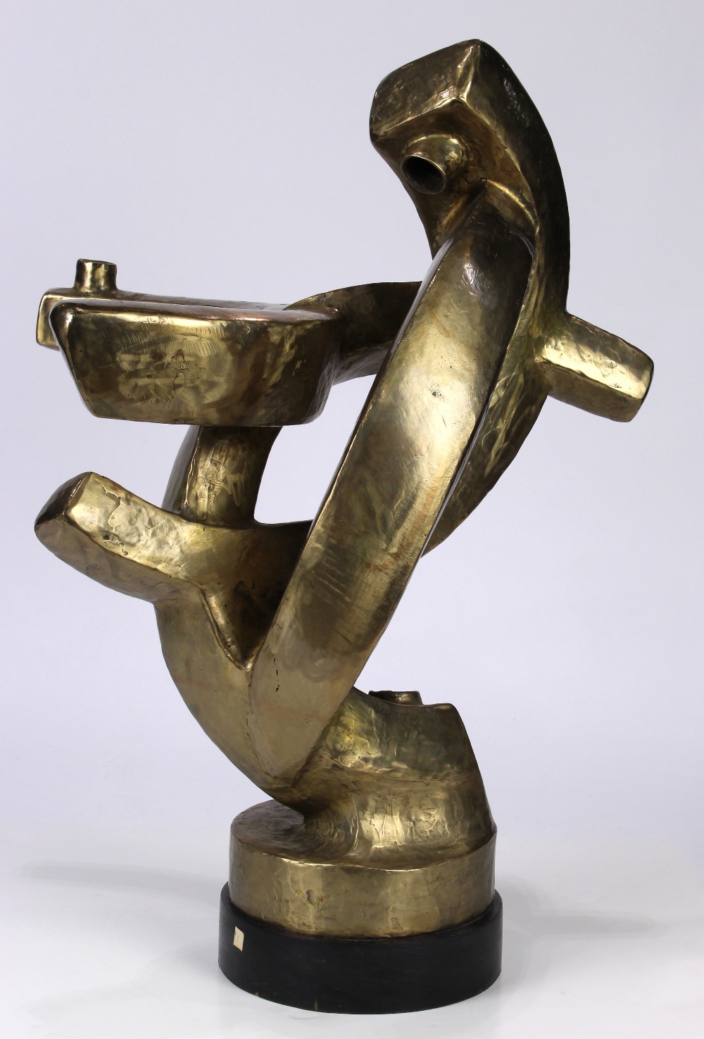 Jacques Schnier (American, 1898-1988), "Horns of Isis," 1966, gilded bronze sculpture, signed and - Image 3 of 5