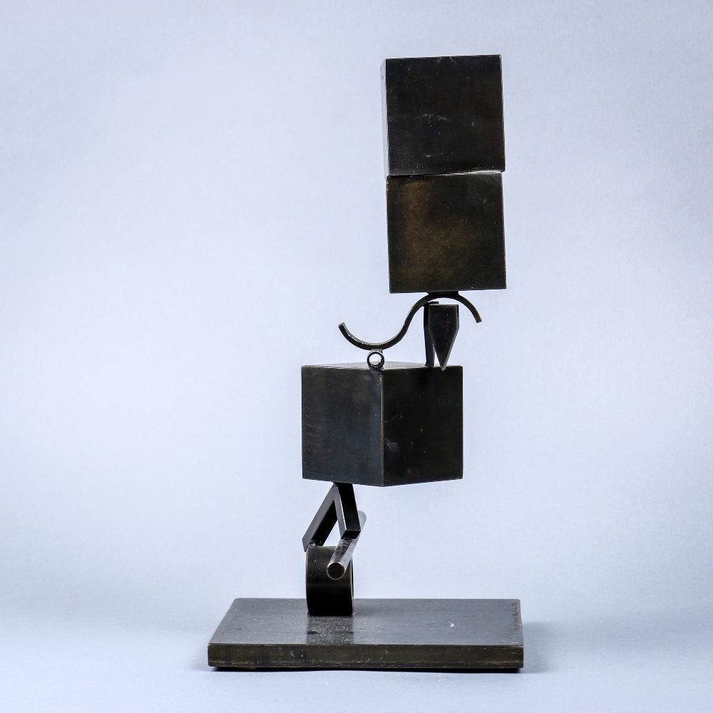 Fletcher Benton (American, b. 1931), Blocks on Blocks, 1996, steel sculpture, signed and dated at - Image 5 of 8