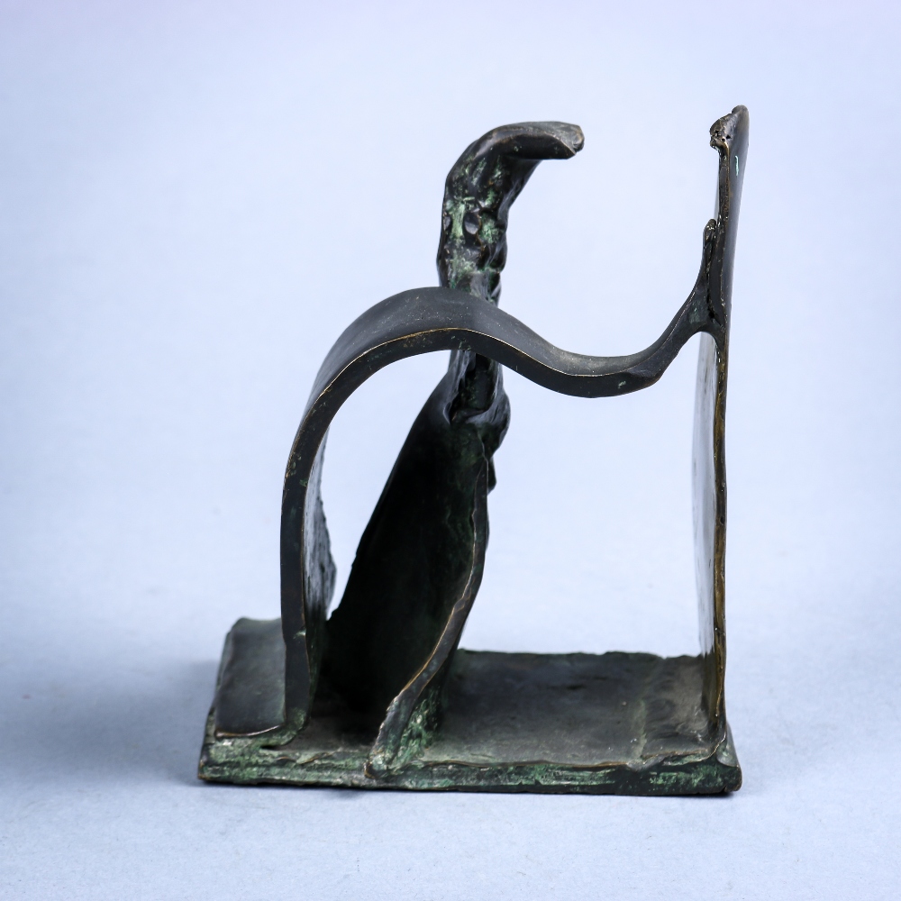 American School (20th Century), Abstract Figure, bronze sculpture, unsigned, overall: 6"h x 4.75"w x - Image 4 of 6