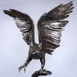 Jules Moigniez (French, 1835-1894), "L'Aigle (The Eagle)," bronze sculpture on marble base, signed