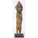 Burkina Faso, carved wood figural post, 19th Century, the west coast sekek figure of the Lobi people