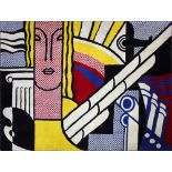 Roy Lichtenstein (American, 1923-1997), "Modern Tapestry," 1968/1968-1973, wool, cut pile weave