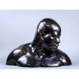 Carol Tarzier (American, Contemporary), "The Boxer," 1993, bronze sculpture, overall: 18"h x 26"w