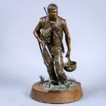 Clyde Ross Morgan (American, b. 1942), "... But Not Forgotten," 1986, patinated bronze sculpture,