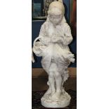 Italian carved marble figural sculpture, by Professor A. Cambi, possibly Andrei Cambi (Italian