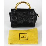 Fendi lambskin handbag, executed in black, and having a top handle, the hardware marked Fendi, and
