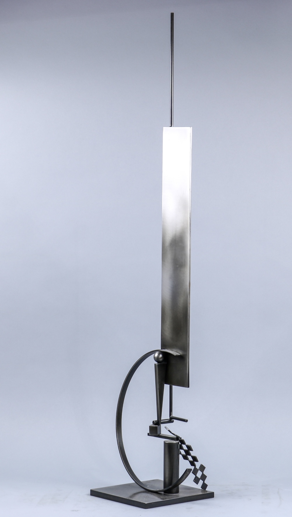 Fletcher Benton (American, b. 1931), Untitled, 2004, steel sculpture, signed and dated lower front, - Image 3 of 6