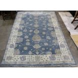 Turkish Oushak carpet, 6'11" x 6'