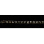 Diamond and blackened gilted silver bracelet Featuring (20) round-cut diamond, weighing a total of