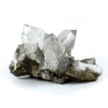 Quartz crystal specimen 10"h x 17"w x 8.5"d; Provenance: Stanford Research Institute