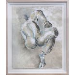 American School (20th century), Nude Figure, monotype, pencil signed indistinctly lower right,