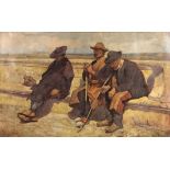 Edwin Weeks (American, 1849-1903), Untitled (Three Seated Figures), 1892, oil on canvas, signed