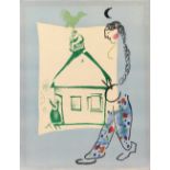 After Marc Chagall (French/Russian, 1887-1985), "La Maison De Monvillage," color lithograph,