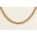 14k yellow gold woven link necklace The 14k yellow gold 4.30 mm woven link, completed by a 14k