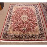 Indo Tabriz carpet, 7'1" x 4'11"