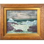 Raymond Nott (American, 1888-1948), Coastal Waves, pastel, signed lower left, overall (with