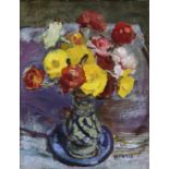 Clarence Kelser Hinkle (American, 1880-1960), Rose Bouquet Still Life, oil on board, signed lower