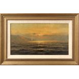 Nels Hagerup (American, 1864-1922), Golden Gate Sunset, oil on canvas, signed lower left, overall (