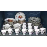 One bin of porcelain table articles, consisting of English Colcough (23) teacups and (24)