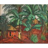 Suzanne Drouet Reveilland (French, 1885-1973), "Dans l'oasis de Foumban (In the Oasis of