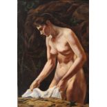 Leon Kroll (American, 1884–1975), Untitled (Nude), oil on canvas, signed lower right, canvas: 23.5"h