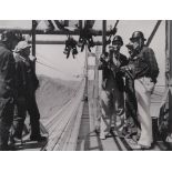 American School (20th century), Building the Golden Gate Bridge, photograph, unsigned, overall (