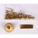 14k yellow gold Including 14k yellow gold ear stud findings; 14k yellow gold casting pellets; 14k