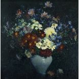 Frederick Milton Grant (American, 1886-1959), Still Life with Flowers, oil on board, signed lower