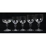 (lot of 31) Baccarat stemware group, in the "Normandie" pattern, consisting of (14) water goblets (