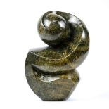 Abstract hardstone sculpture, 16"h x 9"w x 5"d