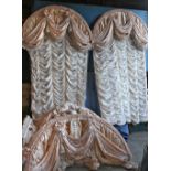(lot of 20+) Custom window treatment collection, including (7) valences, drapes, curtains, all