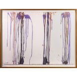 Wall Batterton (American, b. 1932), Untitled (Drips), 1984, watercolor, initialed and dated lower