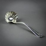 Tiffany & Co. sterling silver soup ladle, having a shell form bowl, 12"l; total approx. silver