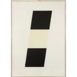 Ellsworth Kelly (American, 1923-2015), Black White Black, 1970, lithograph in colors, pencil