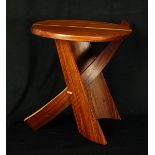 John and Carolyn Grew-Sheridan "A Matter of Degree" custom side table, executed in garanadillo (