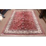 Indo Tabriz carpet, 10' x 13'8"