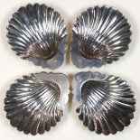 (lot of 4) George III sterling silver shell form footed dishes, bears marks for London 1812, by G.