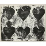 Jim Dine (American, b.1935), "Dutch Hearts", 1970, 6 color collage lithograph, pencil signed upper