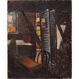 Interior Scene, 1963, oil on canvas, signed "Betsy Beazell" and dated verso, canvas (unframed): 40"h