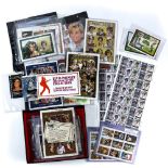 (lot of 3 containers) Assorted stamp group, consisting of a collection of Princess Diana stamps, (2)