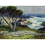 Carl Sammons (American, 1883-1968), "Cypress Trees, 17 Mile Drive, Carmel, California," circa