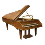Wittmayer Bach harpsichord serial number 921908, having a walnut case, two five octave keyboards