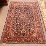 Antique Kashan carpet, 4'4" x 7'2"