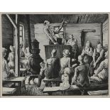Thomas Hart Benton (American, 1889-1975),"The Meeting," lithograph, pencil signed lower right,
