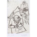William Gropper (American, 1897-1977), "Three Figures," etching, pencil signed lower right,