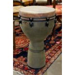 Remo Djembe standing drum, 25.5"h x 15"dia.