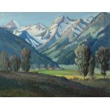 Clyde Leon Keller (American, 1872-1962), "Lofty Heights, (Wallowa Mountains, the Switzerland of