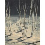 Samuel L. Margolies (American, 1897-1974), "Lengthening Shadows," etching in colors, pencil signed