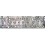 (lot of 29) Lenox glass stemware group, executed in the "Hancock Platinum" pattern, consisting of
